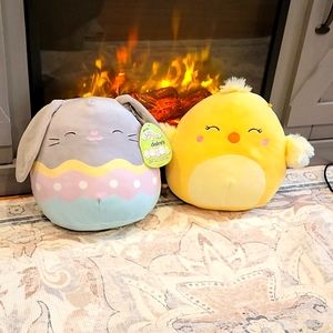 Squishmallows Blake the bunny (NWT) and Aimee the chick 12" DUO ~ Easter~